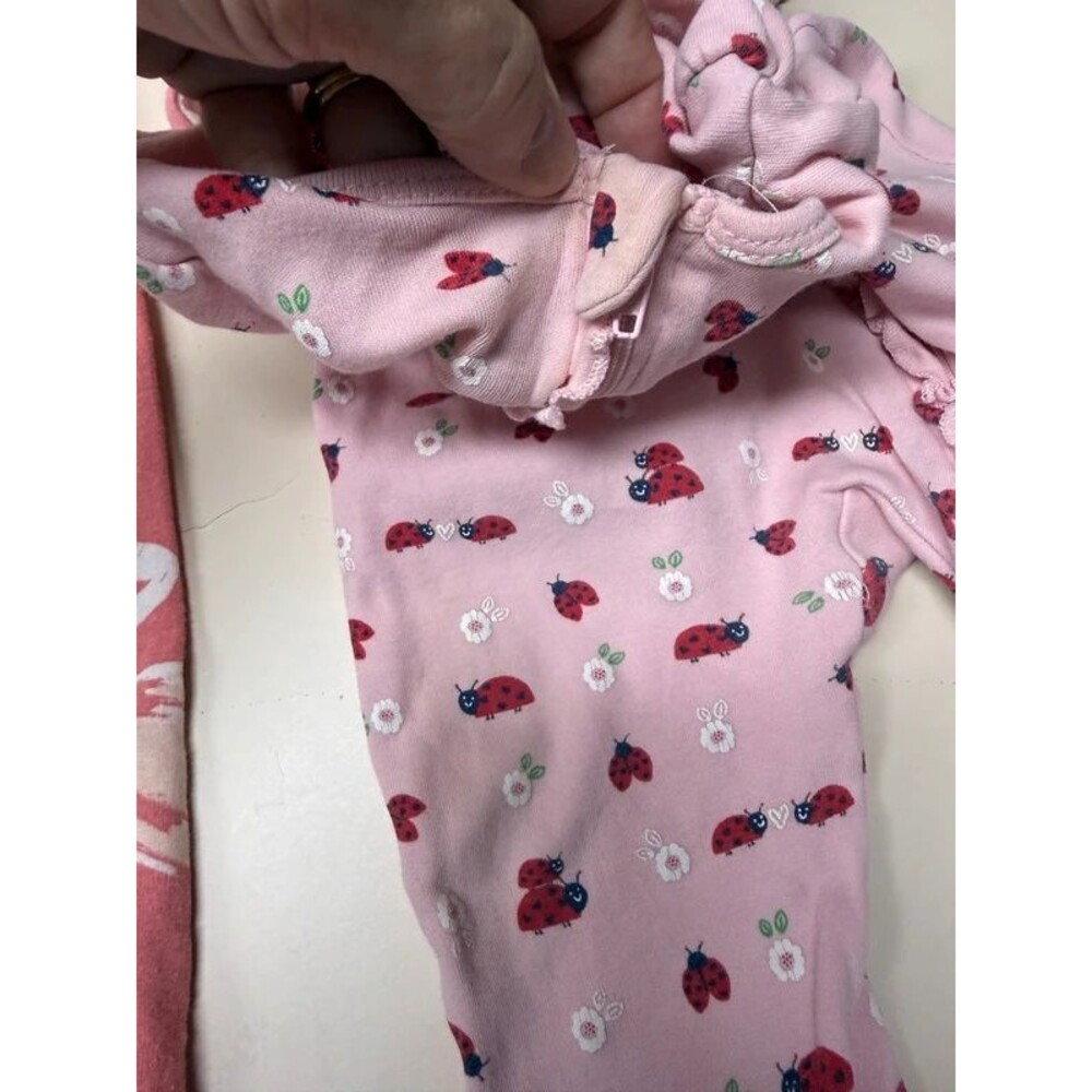 Baby Girl Sleeper Pajama Lot 6-9M 9M Carter's Cloud Island 5 Pieces - Picture 5 of 7